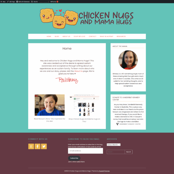 The New Site Look | Chicken Nugs and Mama Hugs